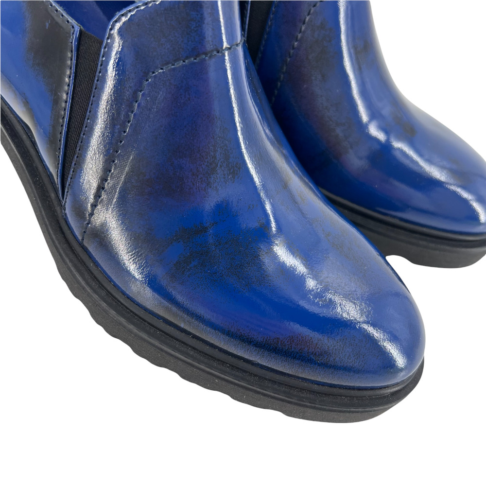 SGN Giancarlo Paoli Italy Loafers Patent Leather Blue Women's Sz 36 / 6 NIB $300 - Picture 7 of 12